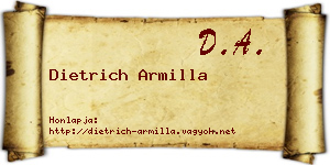 Dietrich Armilla névjegykártya